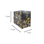 Box Pouch Gris Flores