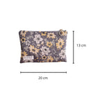 Zipper Pouch gris flores