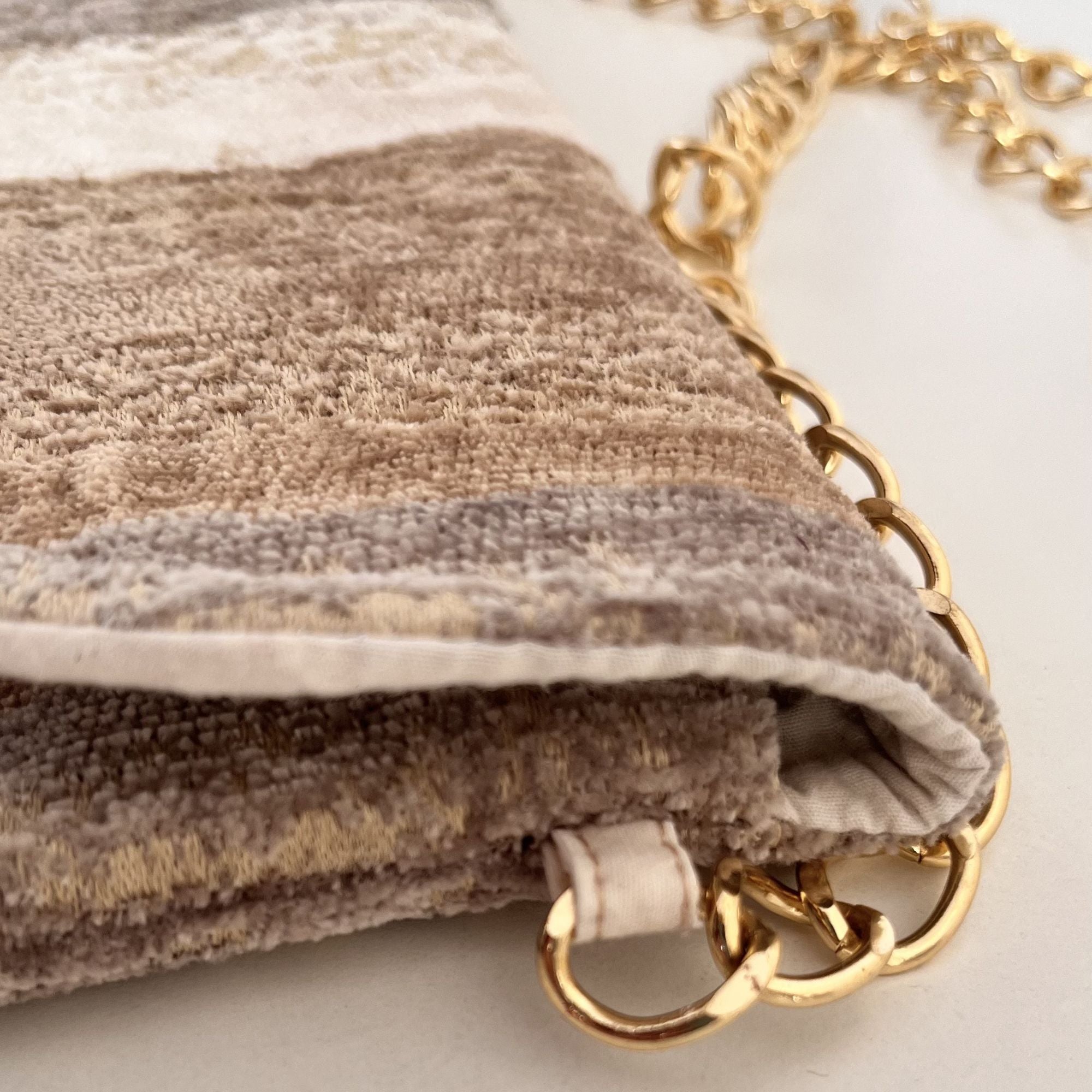Pochette Beige Rayas