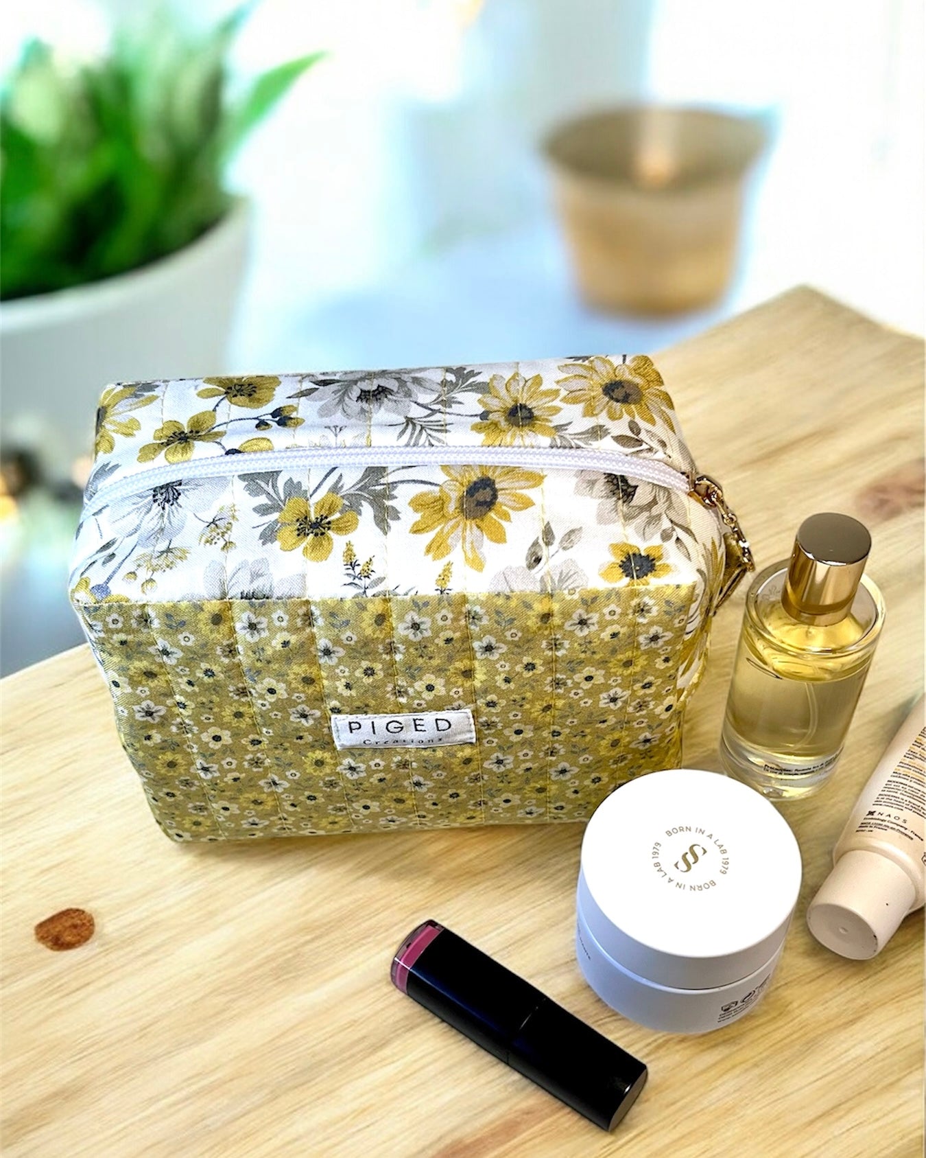 Box Pouch Amarillos flores