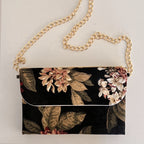 Cartera Pochette Negra floral