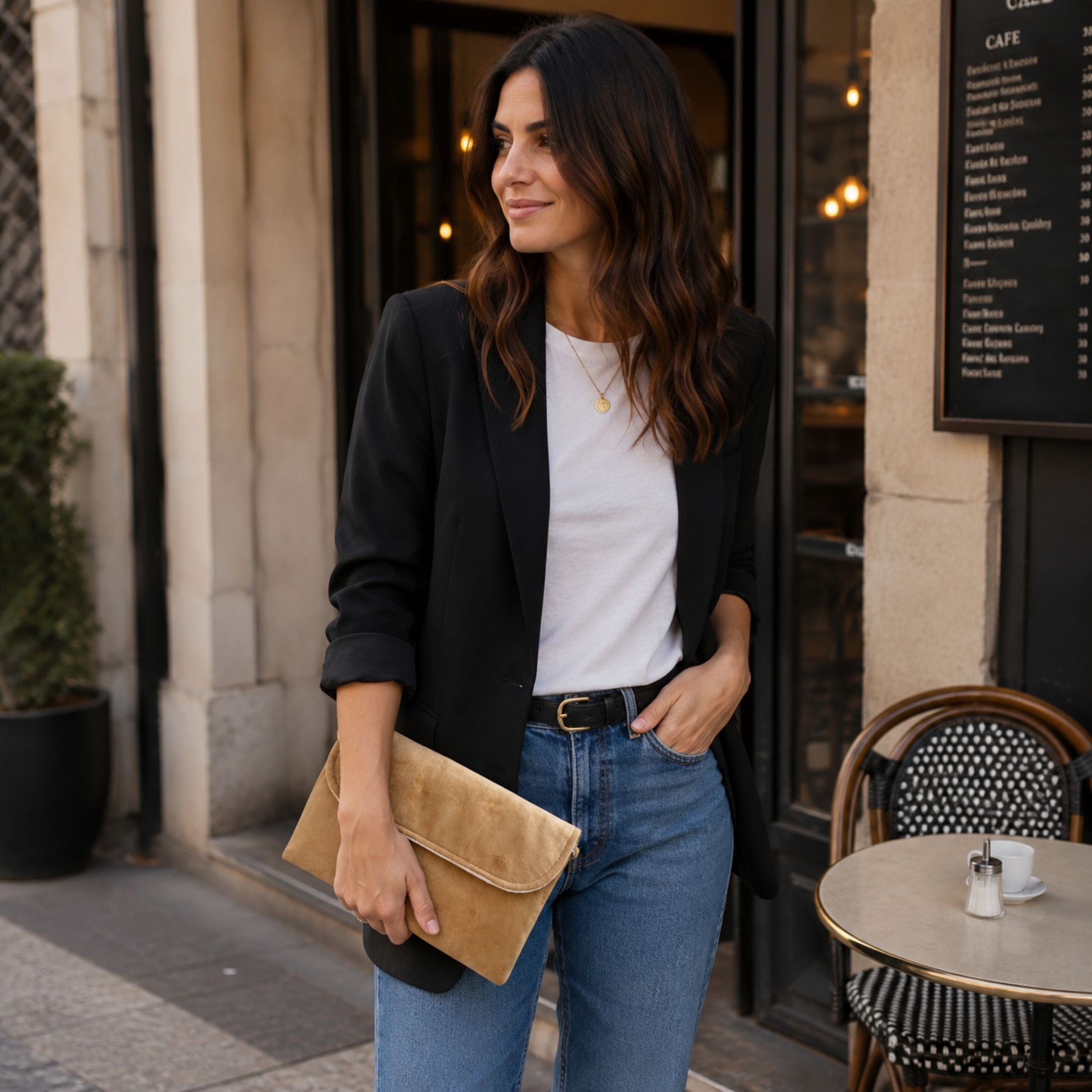 Cartera Pochette Dorada